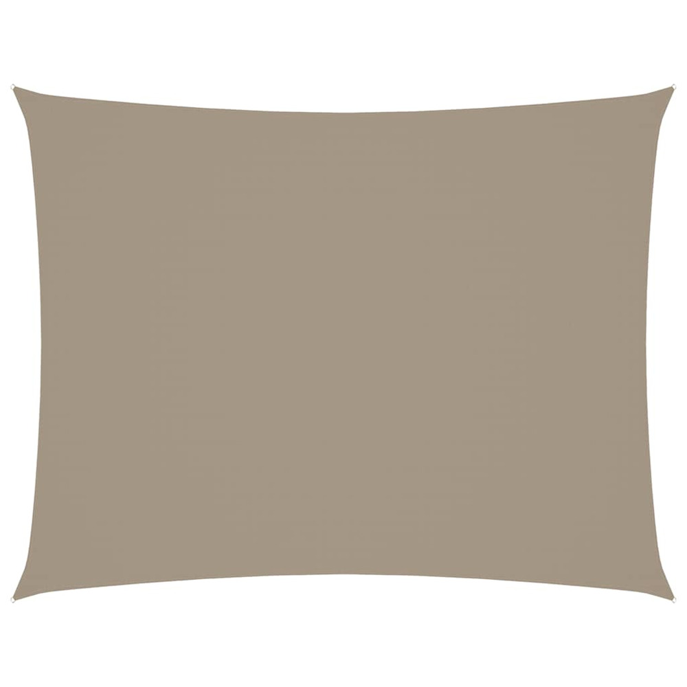 Voile de parasol tissu oxford rectangulaire 3x6 m taupe