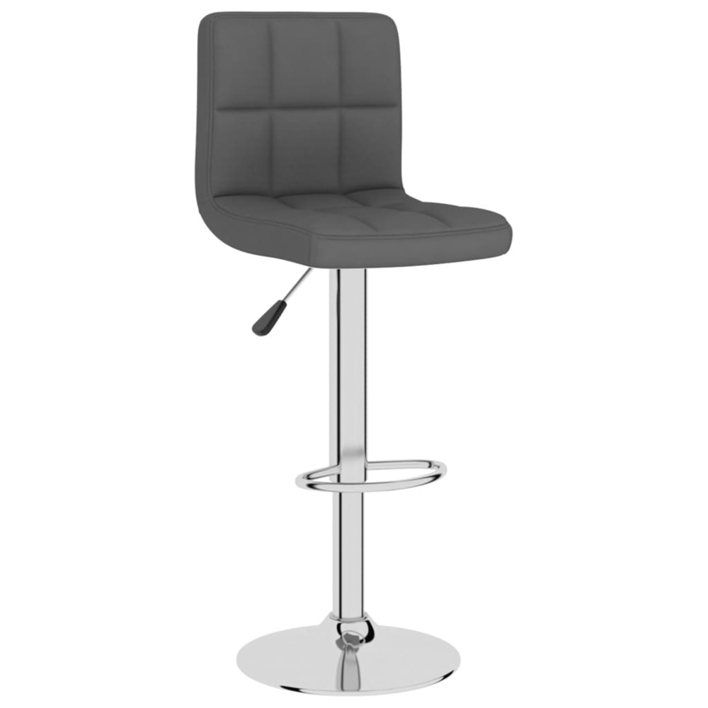 Tabouret de bar gris foncé tissu