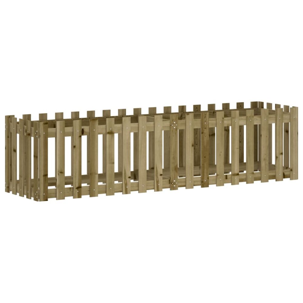 Lit surélevé de jardin design de clôture bois de pin imprégné