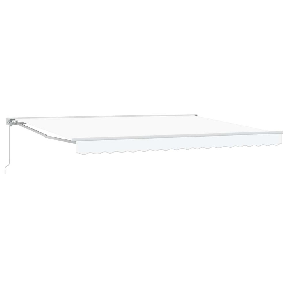 Auvent rétractable manuel blanc 4 × 3,5 m