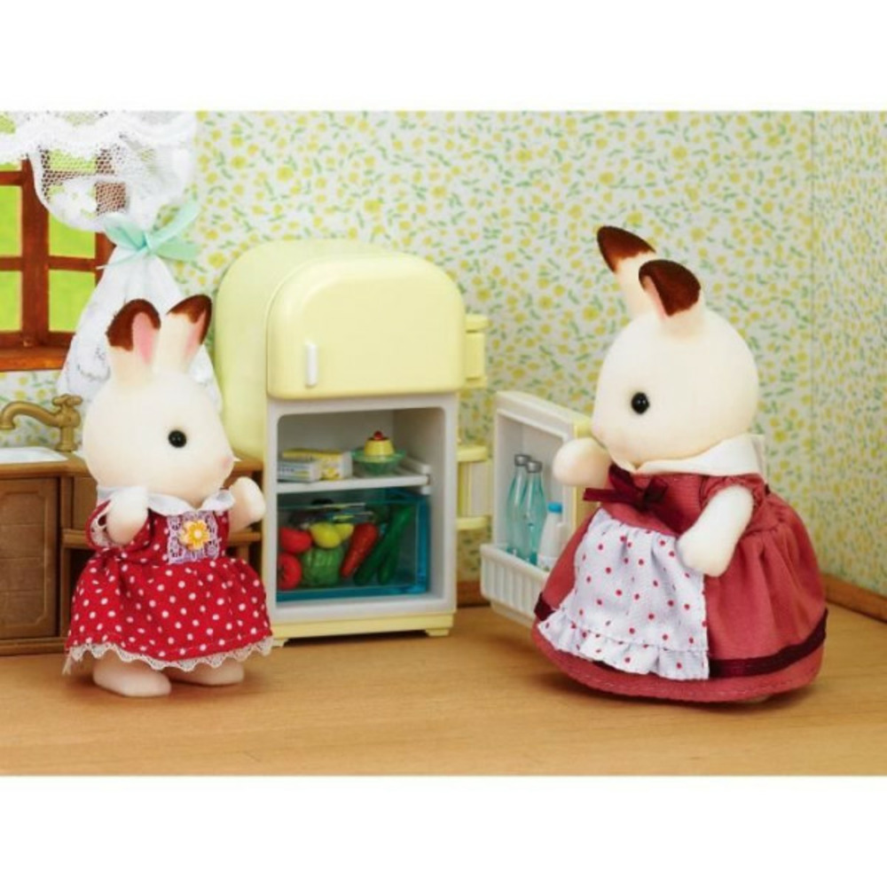 - 5014 - set maman lapin chocolat et réfrigérateur avec accessoires - pour enfants des 3 ans