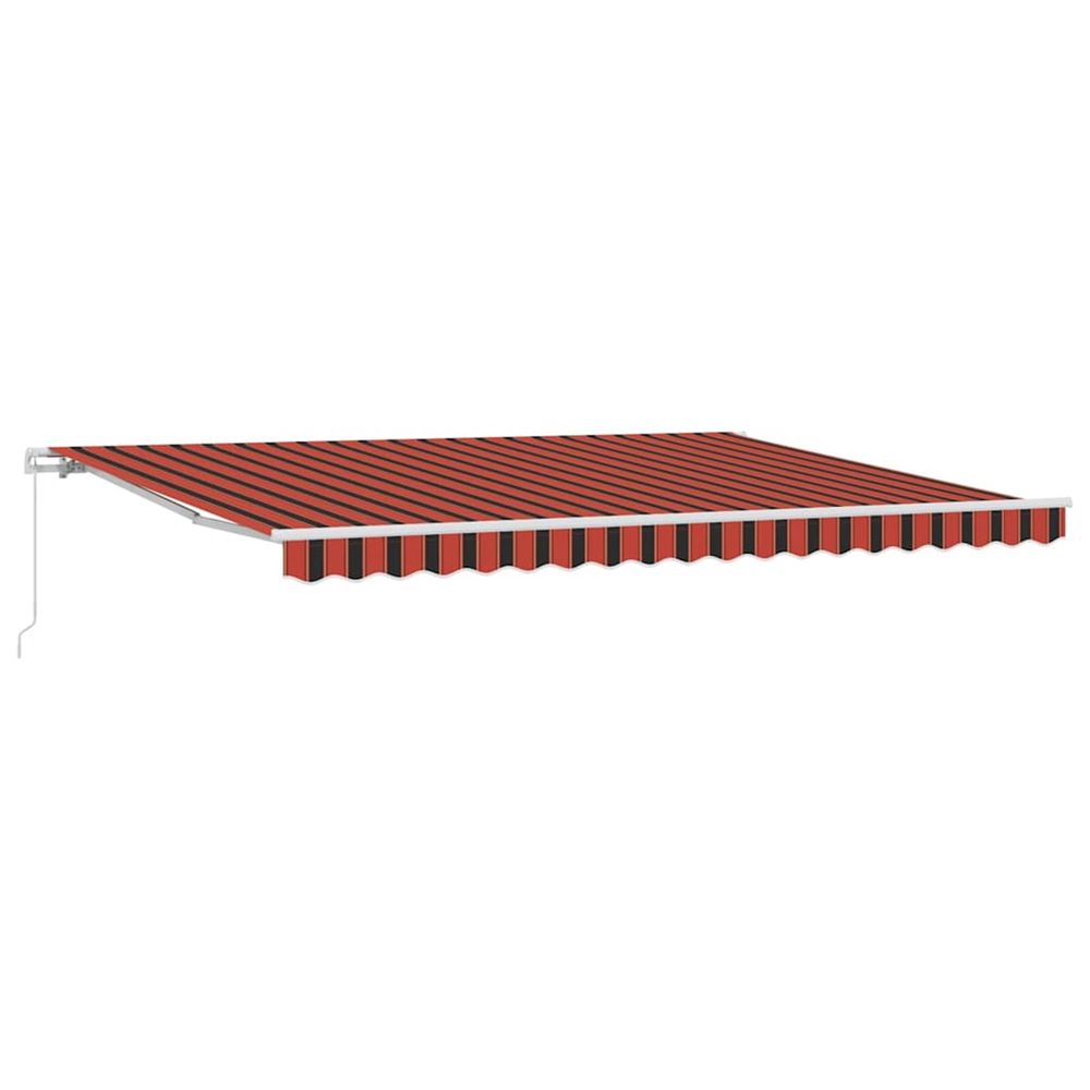 Auvent rétractable orange et marron 450 x 350 x 165 cm
