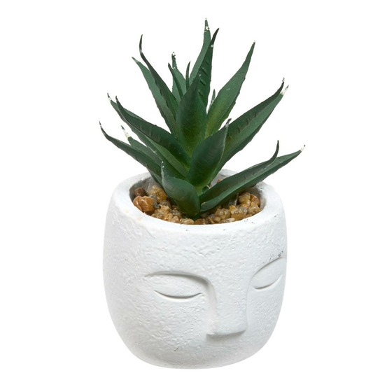 Plante artificielle teri 9 cm avec pot visage