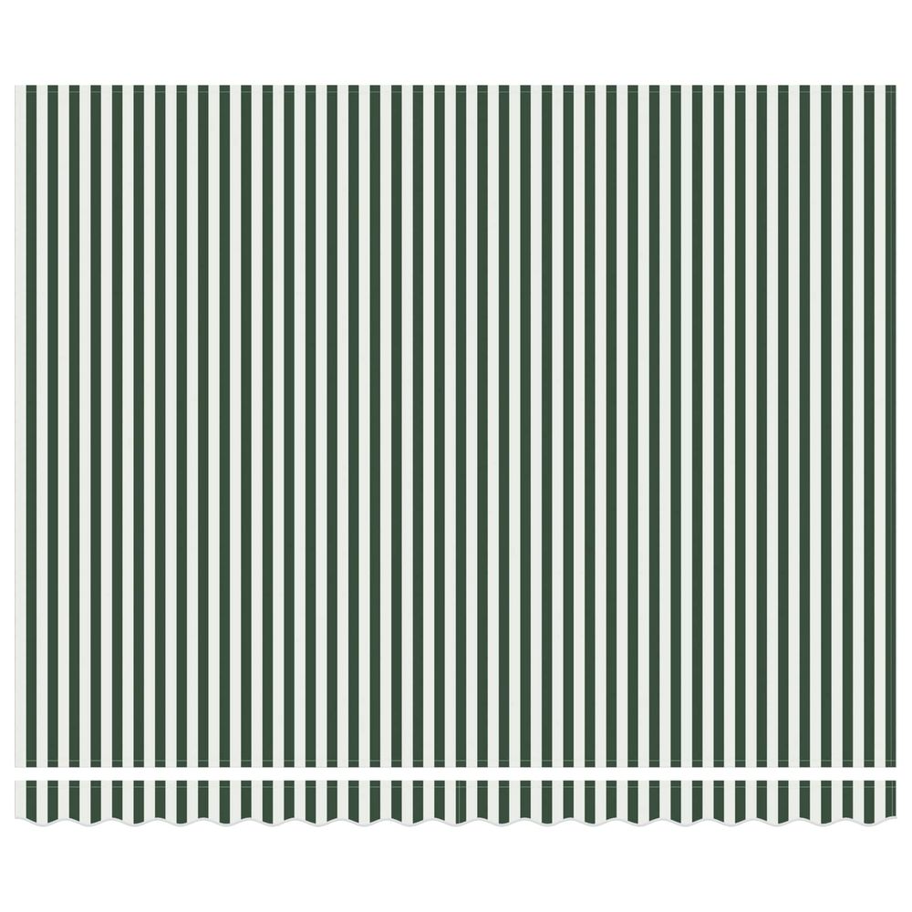 Auvent rétractable vert et blanc 400 × 300 cm tissu et métal