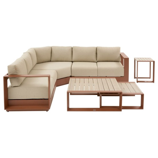 Salon de jardin allure 5 places beige