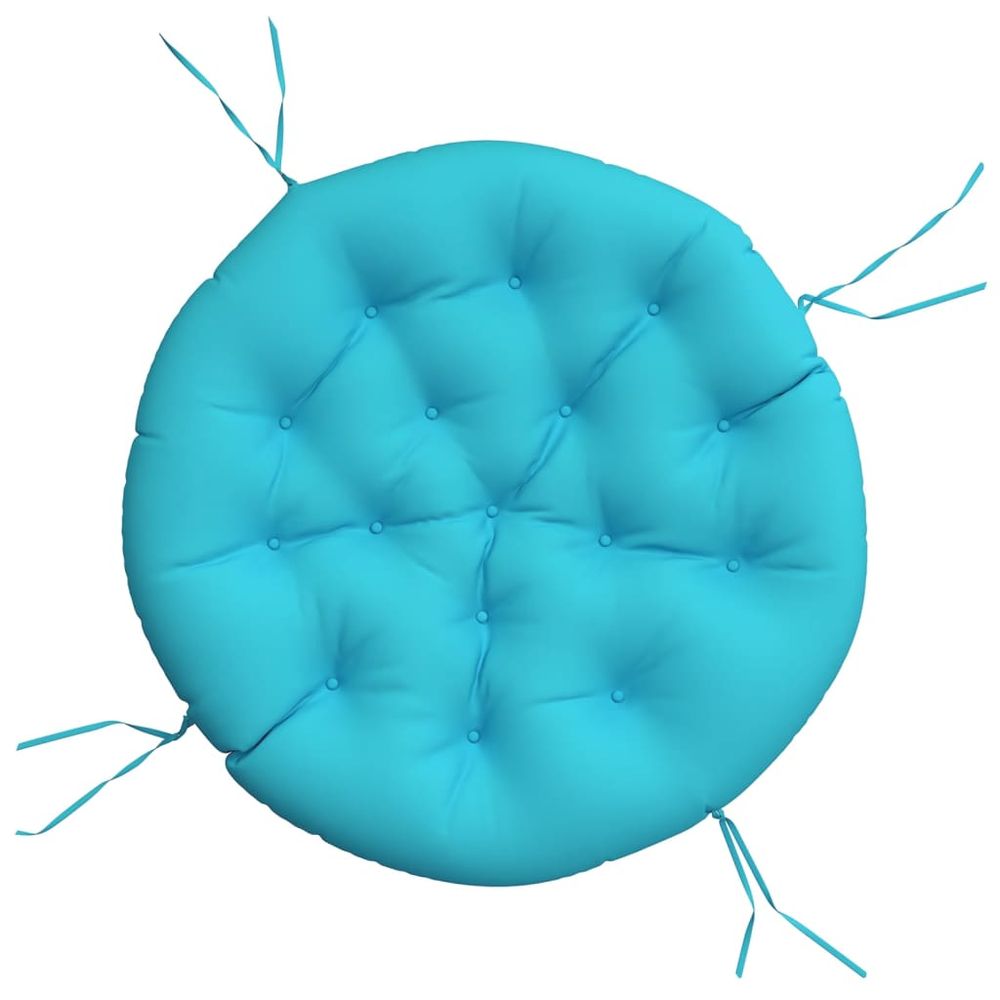 Coussin rond turquoise ø 100 x11 cm tissu oxford