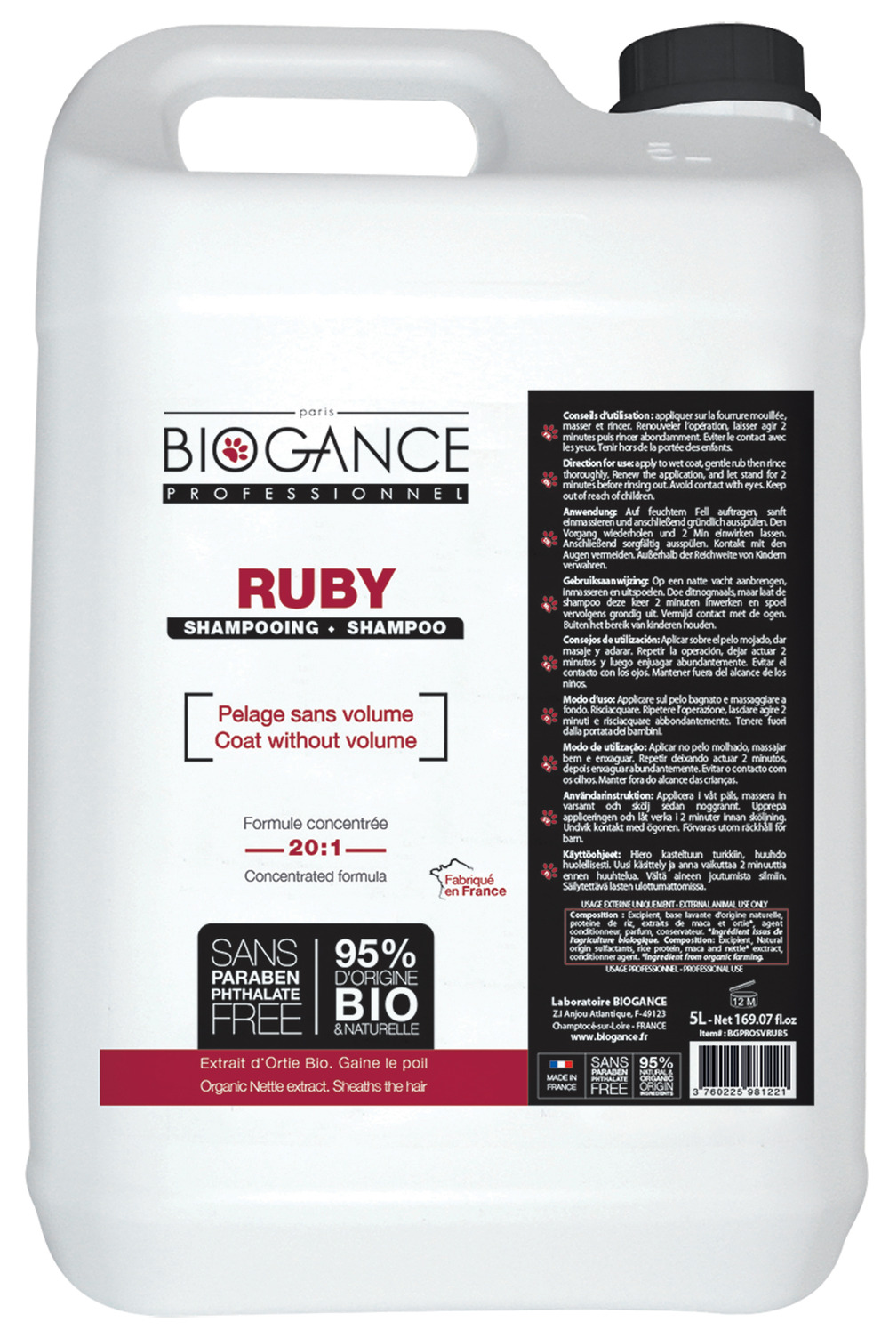 Shampoing ruby texturisant biogance