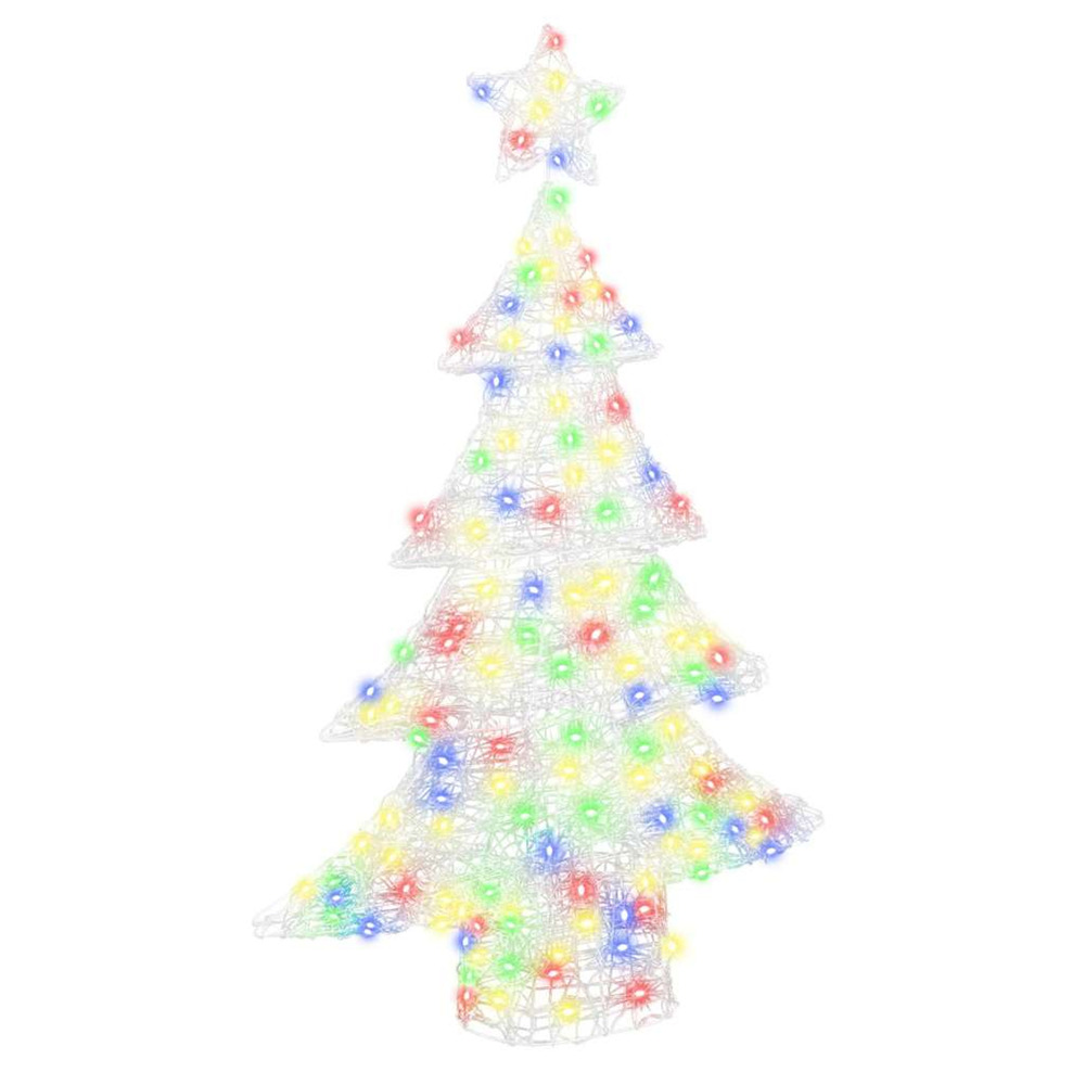 Sapin de noël avec 100 led multicolore 120 cm acrylique