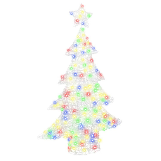Sapin de noël avec 100 led multicolore 120 cm acrylique