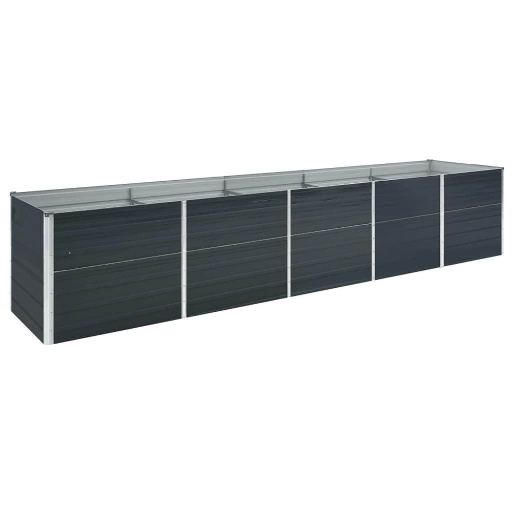 Lit surélevé de jardin acier galvanisé 400x80x45 cm anthracite