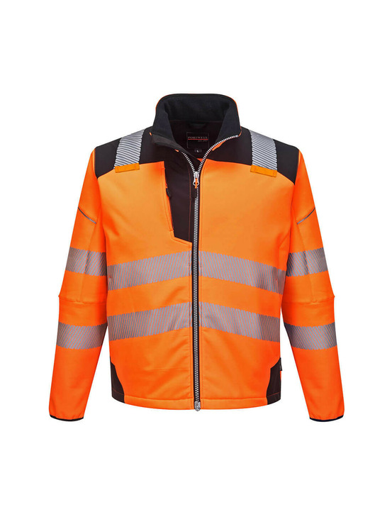 Softshell haute-visibilité pw3 couleur : orange/noir taille l - portwest