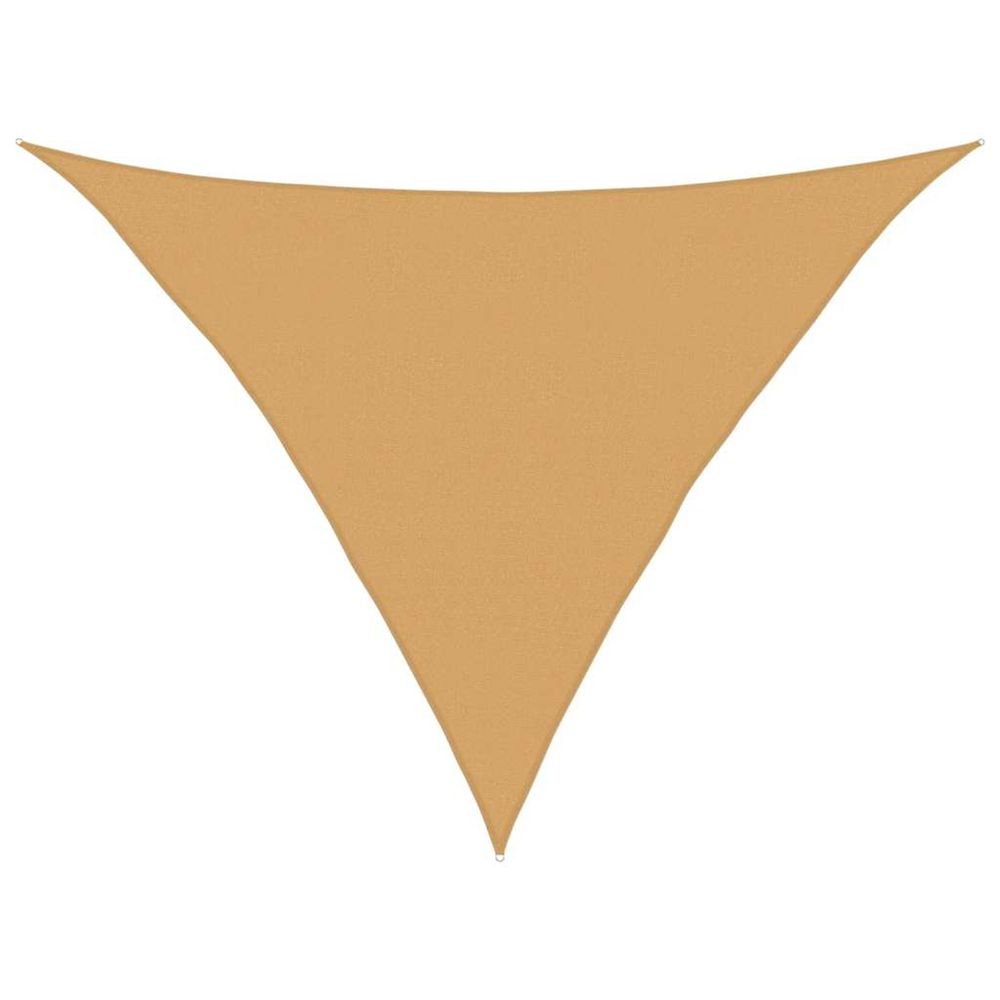 Voile d'ombrage 160 g/m² triangulaire sable 5x5x6 m pehd
