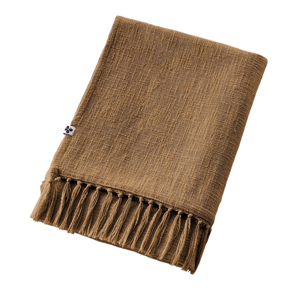Plaid a franges en coton sixtine