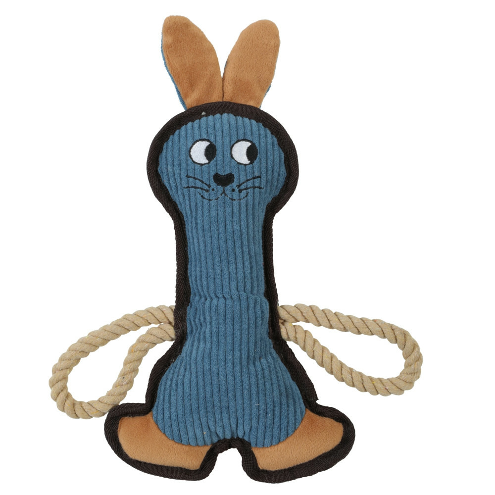 Jouet lapin bleu buddy pour chien