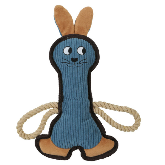 Jouet lapin bleu buddy pour chien
