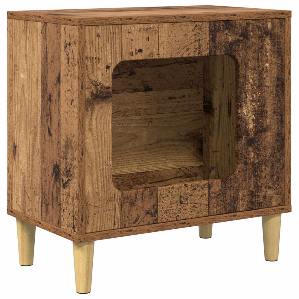 Maison pour chat bois ancien 51 x 30 x 52 cm bois d'ingénierie