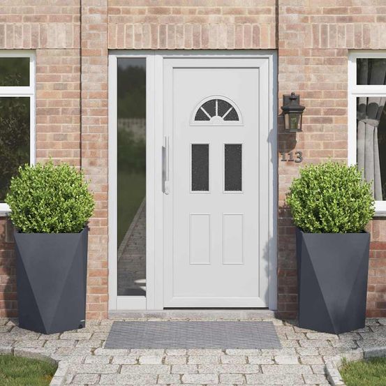Lot de 2 jardinières hautes acier jardin terrasse anthracite 50x50x75 cm