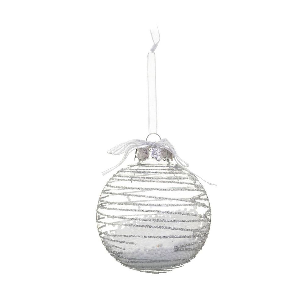 Boule avec billes à l'intérieur d.8cm or