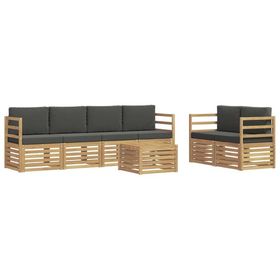Ensemble de canapés d'extérieur 7 pc blanc et anthracite