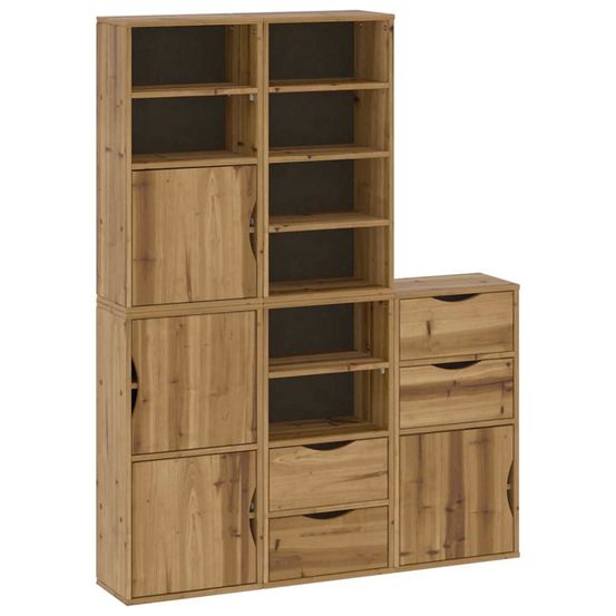 Armoires latérales 5 pcs odda 40x24x79 cm bois massif pin