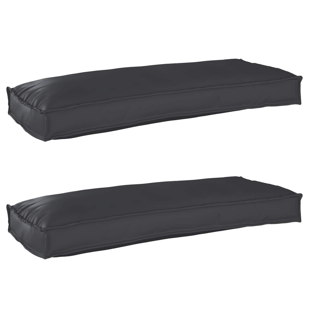 Set de coussins de palette 2 pcs noir 100 x 40 x 8 cm