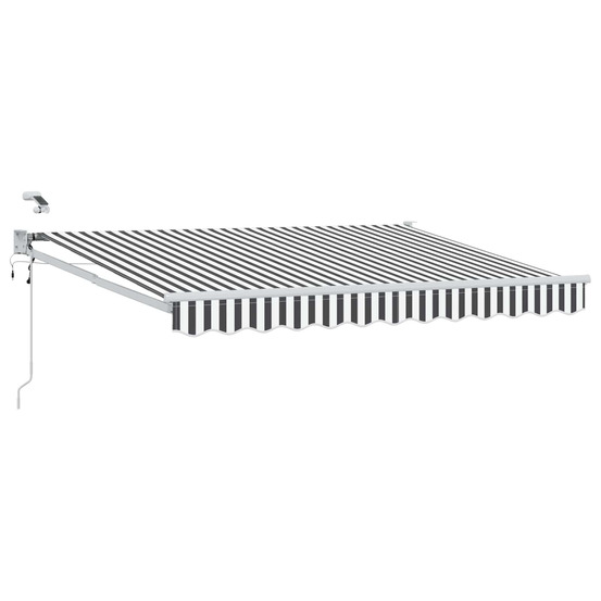Auvent rétractable électrique anthracite et blanc 3,5 x 2 m