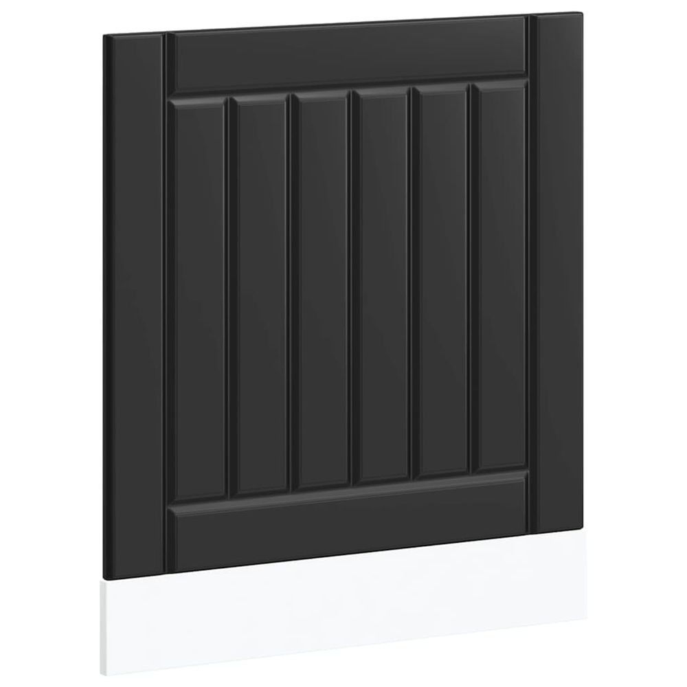 Panneau de lave-vaisselle lucca noir bois d'ingénierie