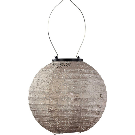 Lanterne solaire round 20 cm spectare - taupe clair
