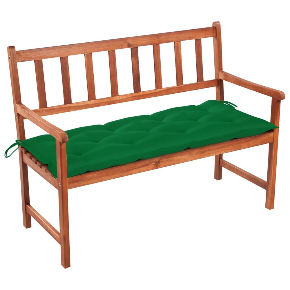 Banc de jardin avec coussin 120 cm bois d'acacia massif