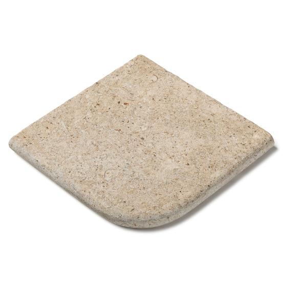 Margelle angle sortant pierre d'egypte bronze 30x30x3 cm bord (à l'unité) - ro'ma nature