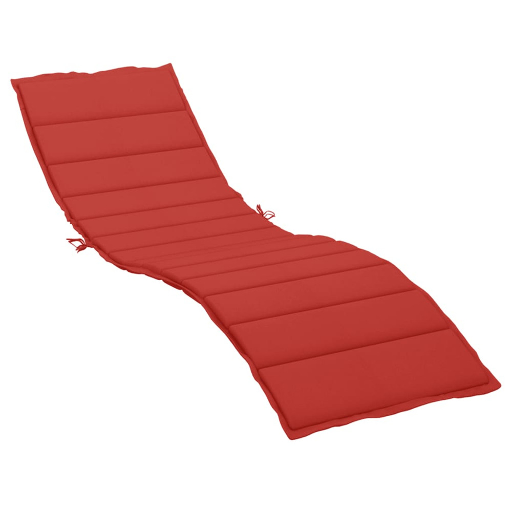 Coussin de chaise longue rouge 200x60x3 cm tissu oxford bain de soleil
