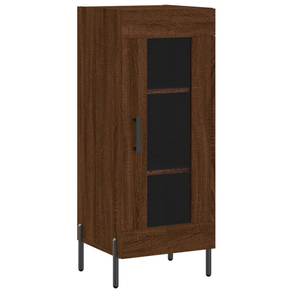 Buffet bahut commode armoire meuble de rangement organisateur cuisine salle de séjour salon 34,5 x 34 x 90 cm bois d'ingénier