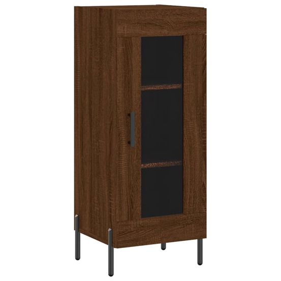 Buffet bahut commode armoire meuble de rangement organisateur cuisine salle de séjour salon 34,5 x 34 x 90 cm bois d'ingénier