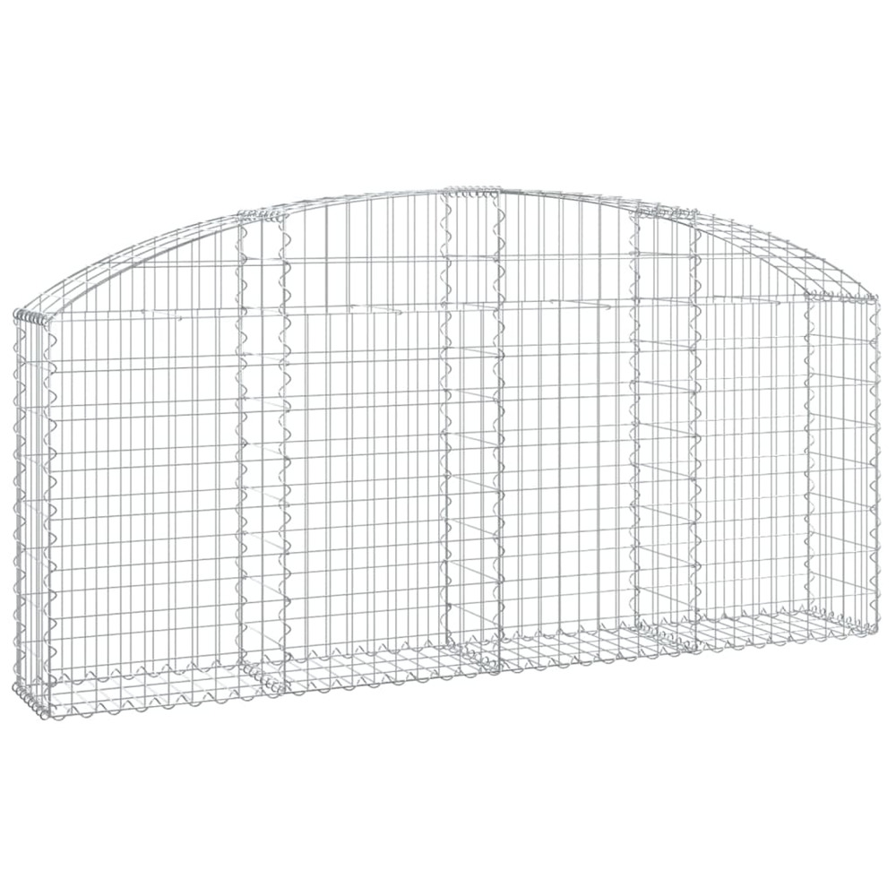 Panier de gabions arqué 200x30x80/100 cm fer galvanisé
