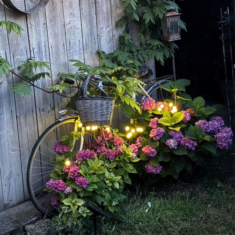 Piquets lucioles solaires blanc chaud – lot d’éclairage jardin, 18 led, ip44