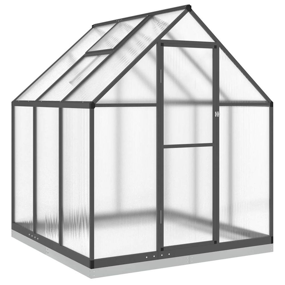 Serre avec cadre de base anthracite 169x169x202 cm aluminium