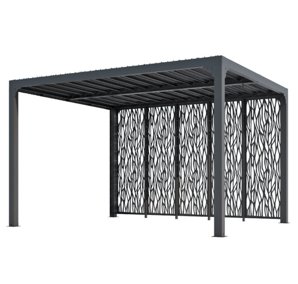 Pergola bioclimatique 10.80m² gris anthracite - per36m30bi