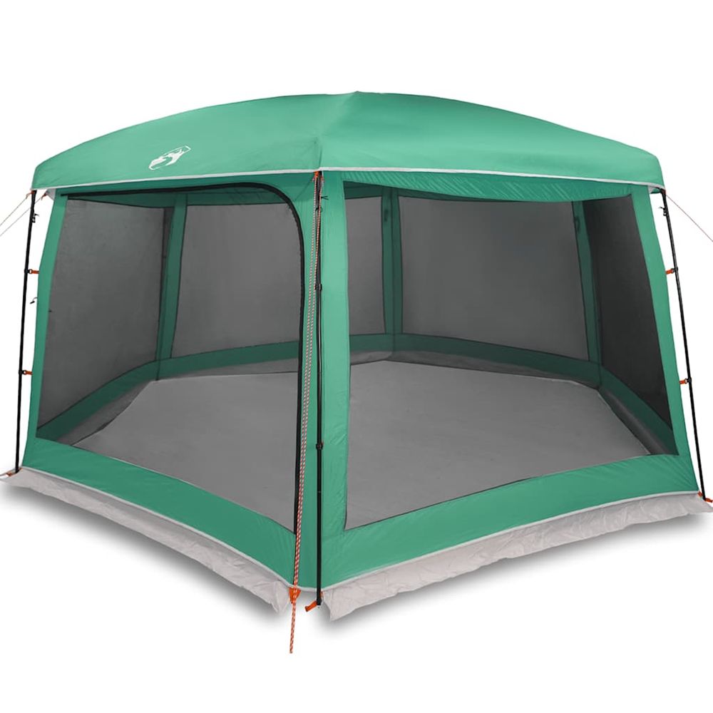 Tente piscine toit amovible parois maille vert d'eau 670x590 cm
