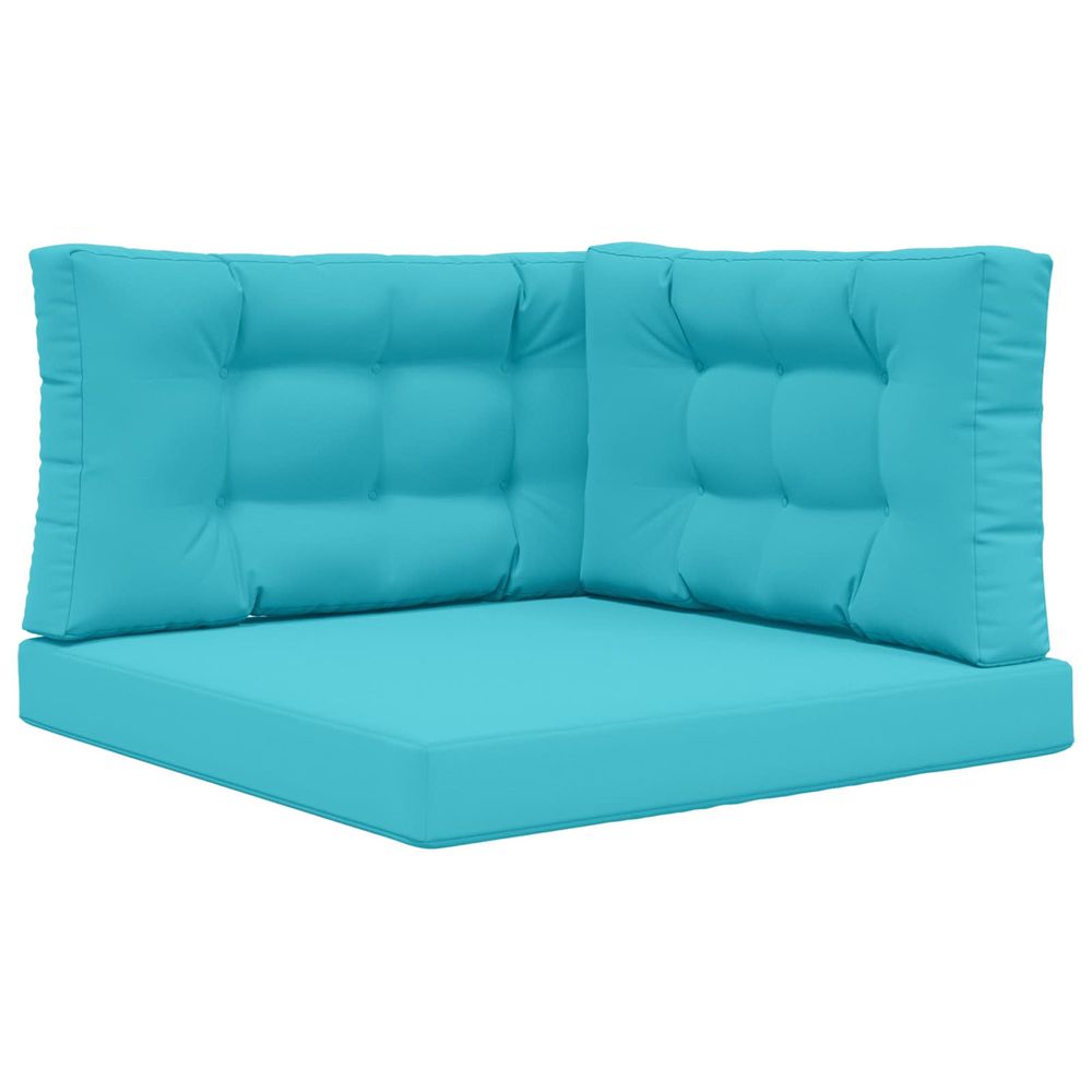 Coussin de canapé d'extérieur polyester turquoise 80 x 80 cm
