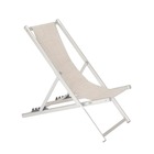Chaise longue pliante réglable pour plage et camping en aluminium cove