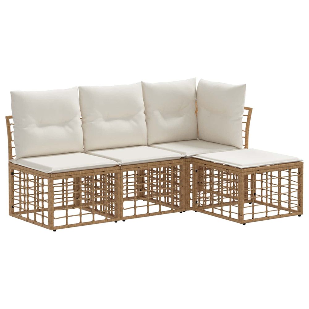 Ensemble de canapés d'extérieur naturel polyester