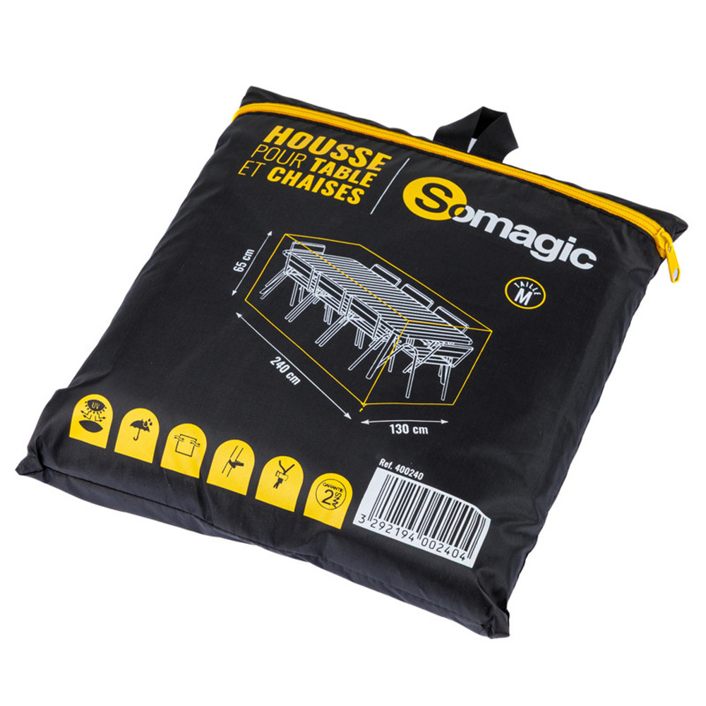 Housse l 240 x l 130 x h 65 cm pour salon de jardin
