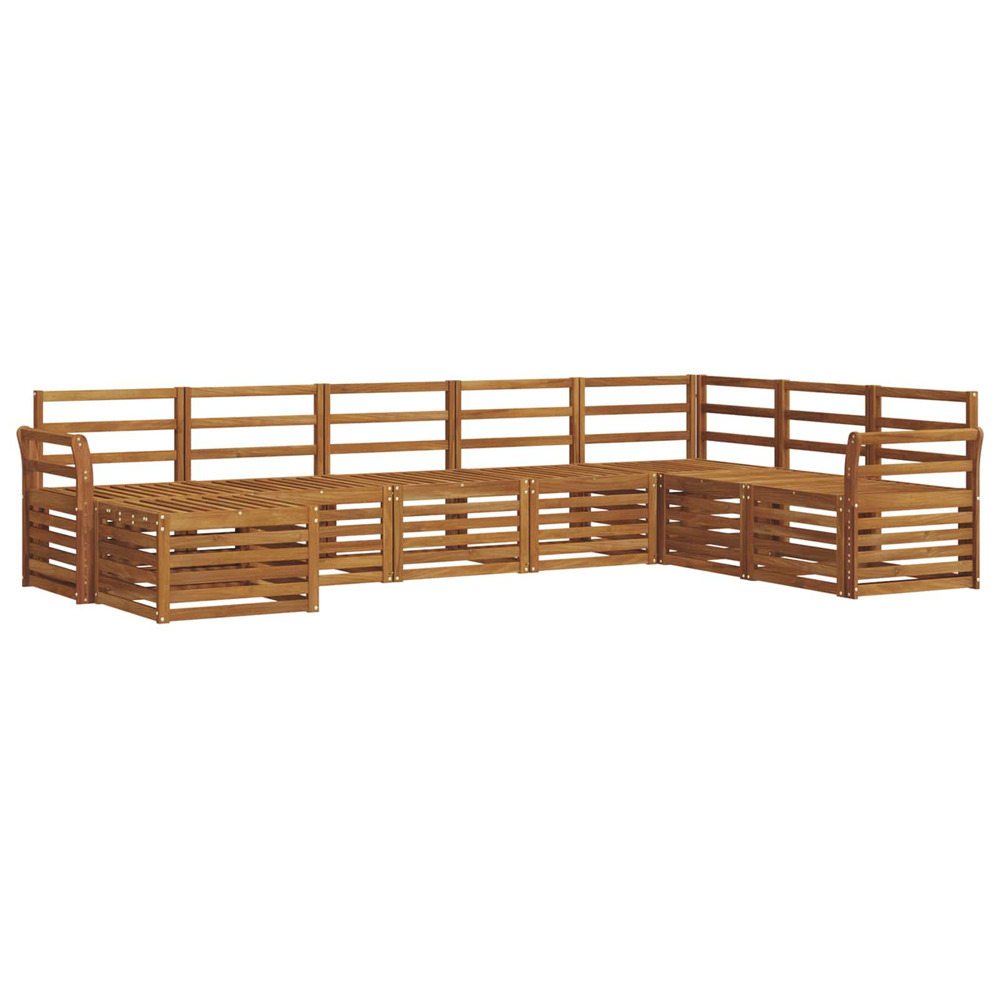 Ensemble de canapés d'extérieur 8 pcs naturel