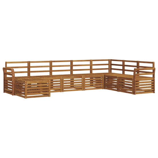 Ensemble de canapés d'extérieur 8 pcs naturel