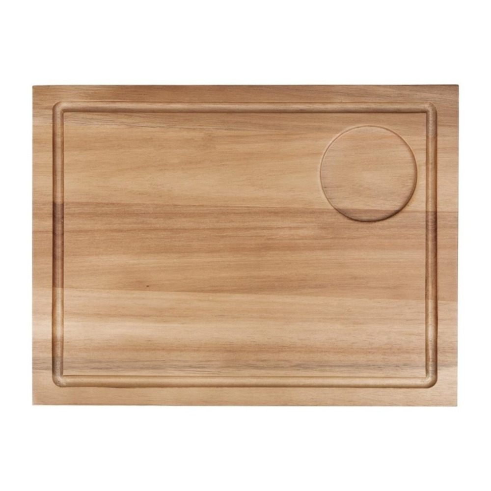 Grande planche à steak en bois d'acacia 31x24x2.5 cm - olympia