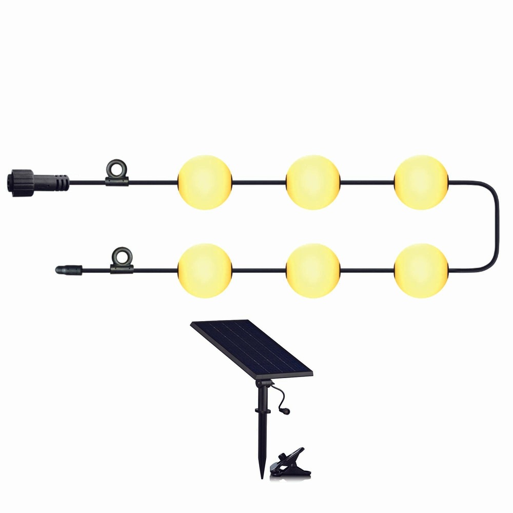 Guirlande lumineuse solaire bolly noir plastique 5,5m