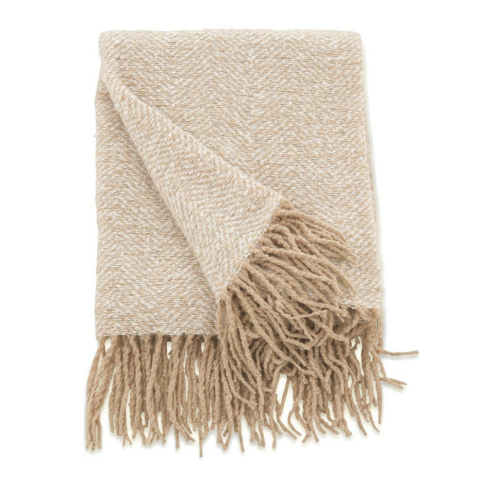 Plaid imprimé à franges 