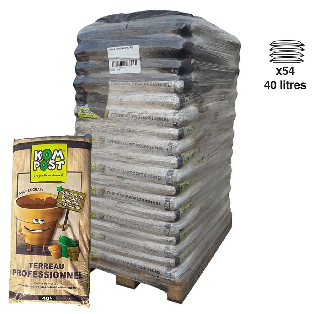 Terreau professionnel stimulateur plantation 54 sacs de 40 litres