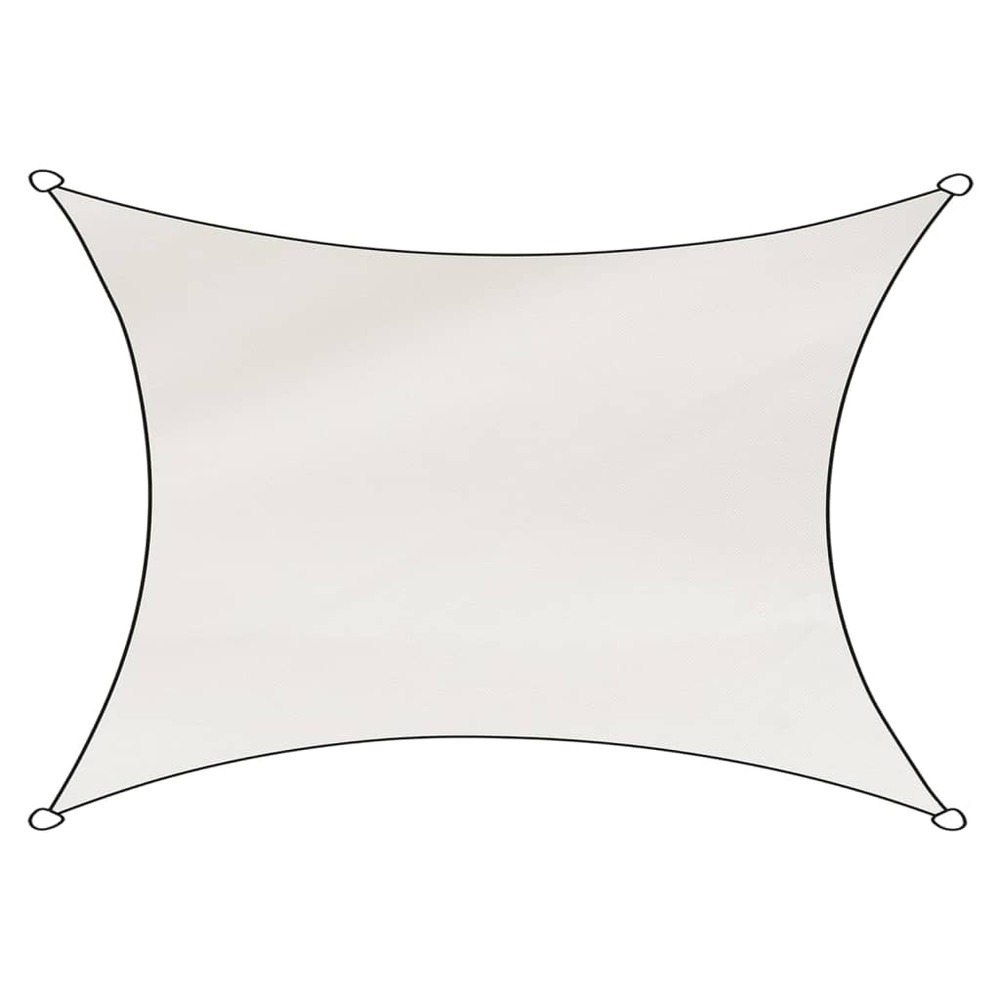 Tissu d'ombrage como polyester rectangulaire 3x4 m blanc