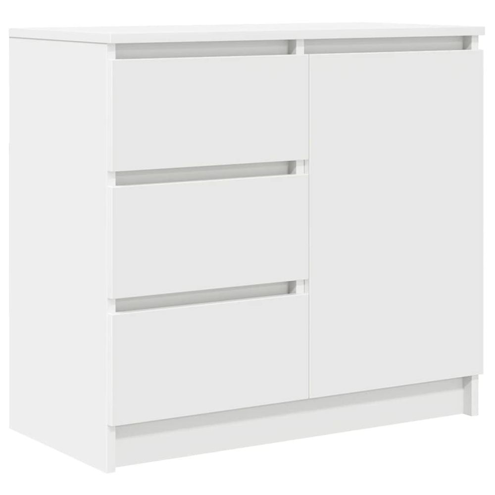 Buffet avec tiroir blanc 71x35x65 cm bois d'ingénierie